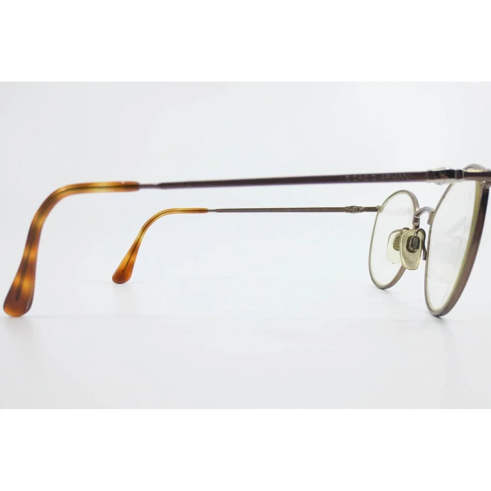 Giorgio Armani 132 750 Bronze Metal Round Eyeglasses Frames Italy 49-19-135